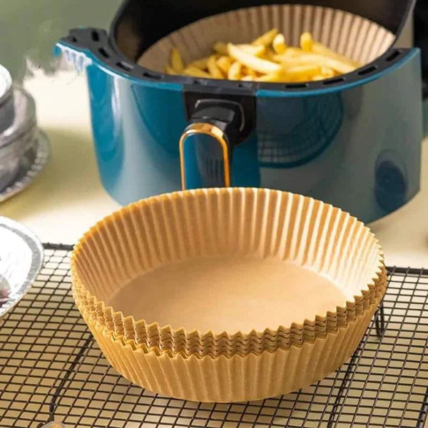 25pcs Premium Non-Stick Air Fryer Paper Liners – Round, Waterproof & Oil-Proof
