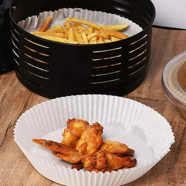 25pcs Premium Non-Stick Air Fryer Paper Liners – Round, Waterproof & Oil-Proof
