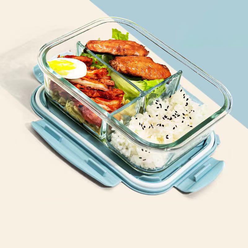 3 Grid Microwaveble Lunch Box Large Capacity 1400mls