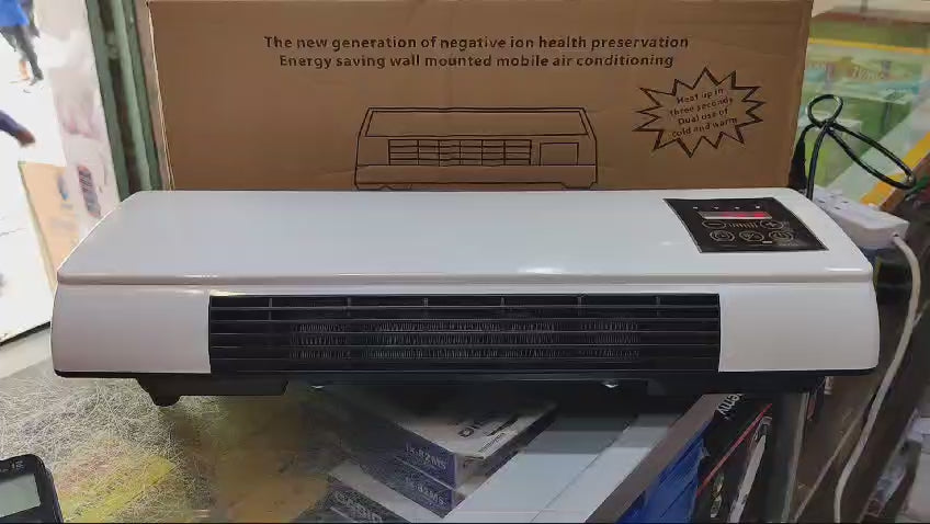 2-in-1 Hot & Cold Mobile Air Conditioner – 1800W with Remote | Wall-Mountable & Portable
