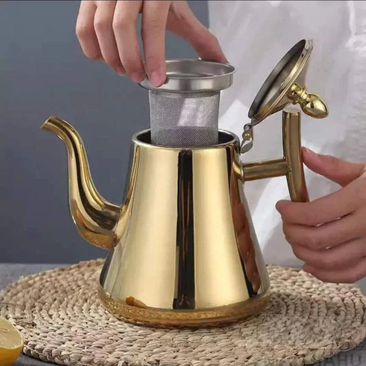 Elegant Infuser Kettle – Gold or Silver Finish | Stylish & Functional